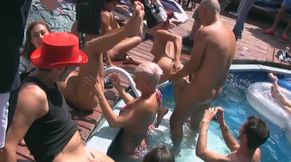 Sunny poolside copulation group fucking video got leaked