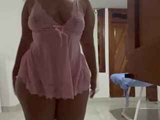 Camera catches BBW nurse exposed