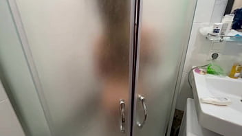 My roommate was moaning loudly in the shower, I decided to check