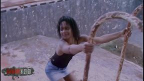 Shania Photo Session in an Abandoned Swimming Pool with Shania, a Splendid Little French Black Girl