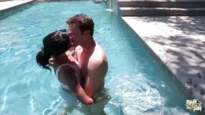 A man is fingering Dana's cunt when she receives a dick in her enormous ass