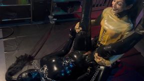 Rubber sex doll gets restrained and fucked (with Mistress Lunatika)