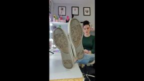clean the soles of my shoes and feet with your tongue