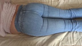 Our stepnephew enjoys my wife while she rests, she wakes up very excited and masturbates before fucking