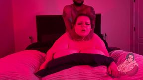 bbw fucks dildo, then big ghost dick