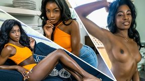 StepSis - Hot Ebony Babe Makes A Lewd Film With Her Step Brother