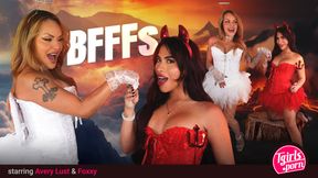 TGIRLS PORN - Halloween Hijinks with Avery Lust and Foxxy