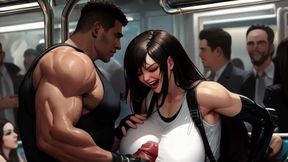 Tifa's Irresistible Tits Get Felt &amp; Fucked On The Midgar Train