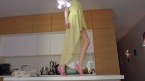 Amber Rule In The House - Pink Gym Slippers - Full