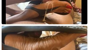 Dick Stuck In My Sandals Footjob