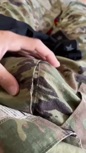 Just an Army Soldier Rubbing His Cock Through His Ocps Military Uniform