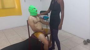 MY STEPSISTER CAME TO THE APARTMENT WHERE I DID AEROBICS AND SEDUCED ME INTO SEX STANDING UP