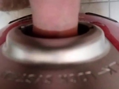 The vacuum cleaner hole and cumshot inside