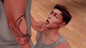 Omega Swallows Alpha Bear's Huge Cock And Takes It In Tight Ass (GAY LOVE)
