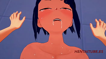 Boku No Hero Hentai  - Jiro Kyoka & Kaminari Denki Sex at Classroom Handjob, Blowjob, Boobjob & Fucked 2/2