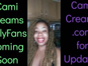 NEW Cami Creams OnlyFans Coming Soon - Ebony Black Girl BBW Big Lips Kitchen Wine Drinker Talking