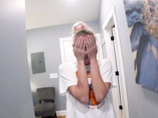 Tiny Ginger Luna Parish And Sassy Blond Coed Rimjob Vehement Play!