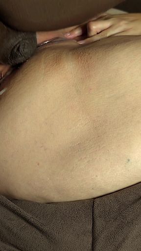 Captivating moment from "Big fat juicy ass booty white woman getting her pussy fucked close up and covered in black man"