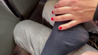 Shoeplay on the bus