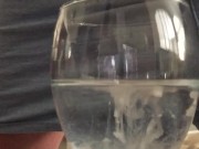 Horny Guy Moans & Drinks His Own Cum! Multiple Male Orgasms