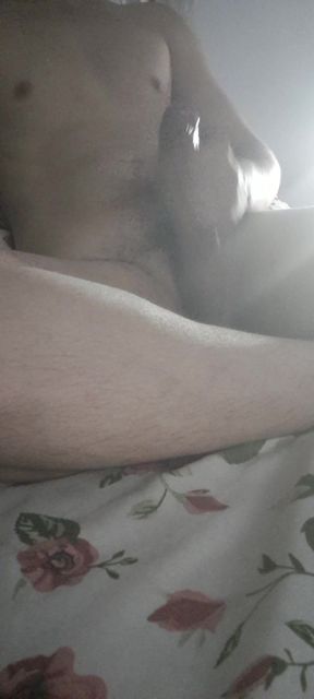 Naughty twink jerking off his nice big dick