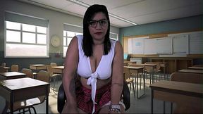 Professorinha Safada: Dedo no Cuzinho Gostoso Pra Voc&ecirc_ Gozar na Sala de Aula!