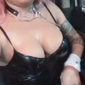 Bunny masturbating in car