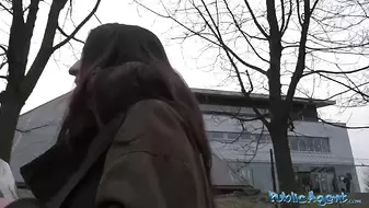 Public Porn Cutie fucked hard in abandoned public subway