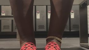Sweaty locker room feet in Tory Burch’s