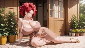 ai · redhead wet beauty’s moans in the sunny courtyard are addictive