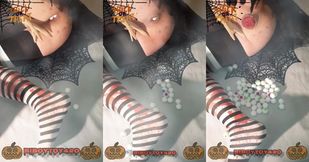 Halloween anal stuffed gay femboy costume insertion