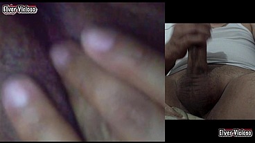 La esposa de mi jefe queria que le de clases en videollamada y se le salio la puteria y nos masturbamos juntos