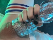 Cute femboy plays with a fleshlight