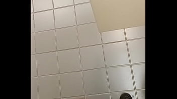 Stroking inside the library bathroom 6