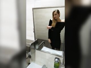 Intermission in Theater - it's Time to Oral-Sex and Cum in Public Lavatory