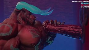 Behemoth gloryhole hyper growth gay furry animation destroyed big cock cumshot