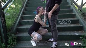 B&aacute_rbara doesn'_t even have limits! Public sex and HARD POUNDING by a big cock!