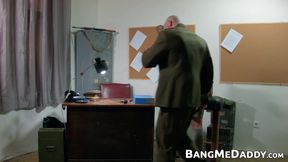 Army general Alex spanks and barebacks twink solider Ryan Olsen