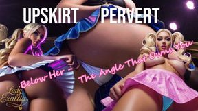 Upskirt Pervert Below Her - The Angle That
