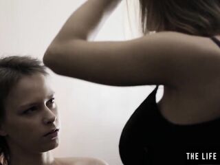 Lesbo beauties with large tits banging every other hard