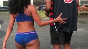 Hot Ebony Banks fucks BBC with her tight pussy