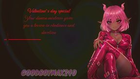 Valentine's day special Your demon mistress gives you a lesson in obedience and devotion