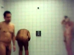 hot group public shower