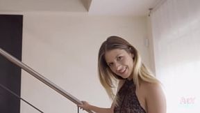 College-aged wife cheats on hubby in front of him