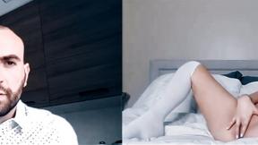 ”Angry step daddy punished her dauther to do a webcam show”