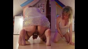 TS Lilly Sophie Fucking Her Ass with Big Dildos and Cum While Playing with Her Big Tits and Hard Girlsdick