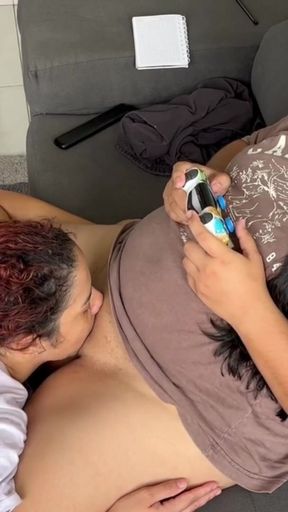 An important game and my stepsister just wants to lick my pussy   Clip 1