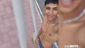 ”Super charming latino boy with abs & big cock”