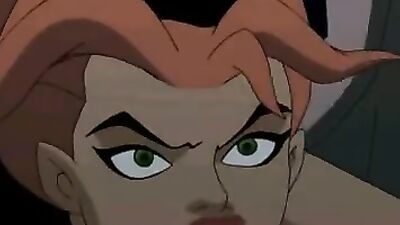 Batman's Hentai Porn: An anime-style three-way with a sexy babe and two guys