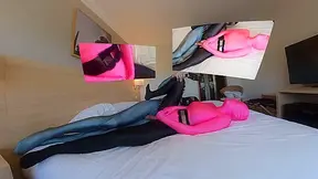 Nora Fox Pink Zentai Leotard Encasement